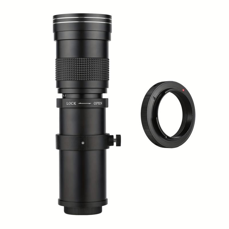 TOMSHOO Andoer Camera MF Super Telephoto Zoom Lens F/8.3-16 420-800mm T2 Mount With AI-mount Adapter Ring Universal 1/4 Thread Replacement For Nikon AI-mount D50 D90 D5100 D7000 D3 D5100 D3100 D3000 D60 Cameras 1