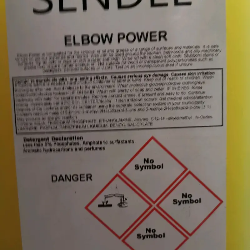 Sendel Elbow Power 5ltr All Purpose Use Gets Rid Of Grease Cleaning 3