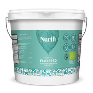 Nurifi - 1KG Organic Flaxseed/Linseed - Certified Organic Grade - Ethically Sourced from South America, Non-GMO & High in Fibre