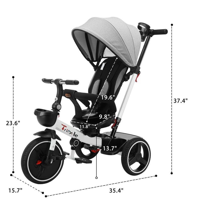 Product Introduction of Ubravoo Baby Stroller Tricycle Ride Bike , 360 Degree Rotation Sitting & Lying,Celerity Disassembly & Assembly,1-5 Years 19