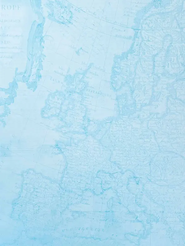 Francis Vintage Map in Blue 4