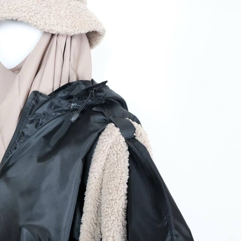 Winter edition Bisht Abaya Raincoat 100% Waterproof with fur lining | Abaya jacket, butterfly abaya, winter abaya 4