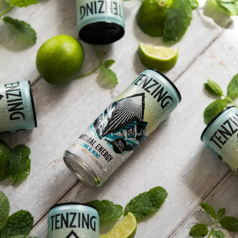 TENZING Lime & Mint – Natural Energy Drink with Caffeine, Vitamin C & Electrolytes – Low Calorie, Plant-Based Power for Energy & Hydration – 12 Pack (250ml) 6