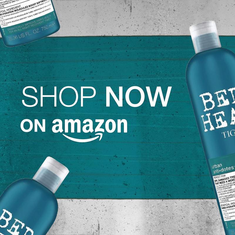 Bed Head by TIGI | Recovery  and  Set | Professional Moisturising  Repair Treatment | Ideal For Dry And Damaged  | 750 ml ( Pack of 2) shampoo anti dandruff Conditioner Haircare Hydrating Moisturize Scent Cleanser Cleansing Hydrate Moisture Comfort 3