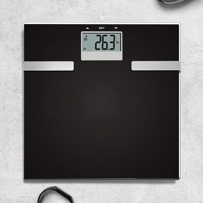 Black Ultra Slim Bath Digital Analysis Scales with 12-User Memory & Full Body Composition Analysis - Healthcare,  weightscale Weighing Scale