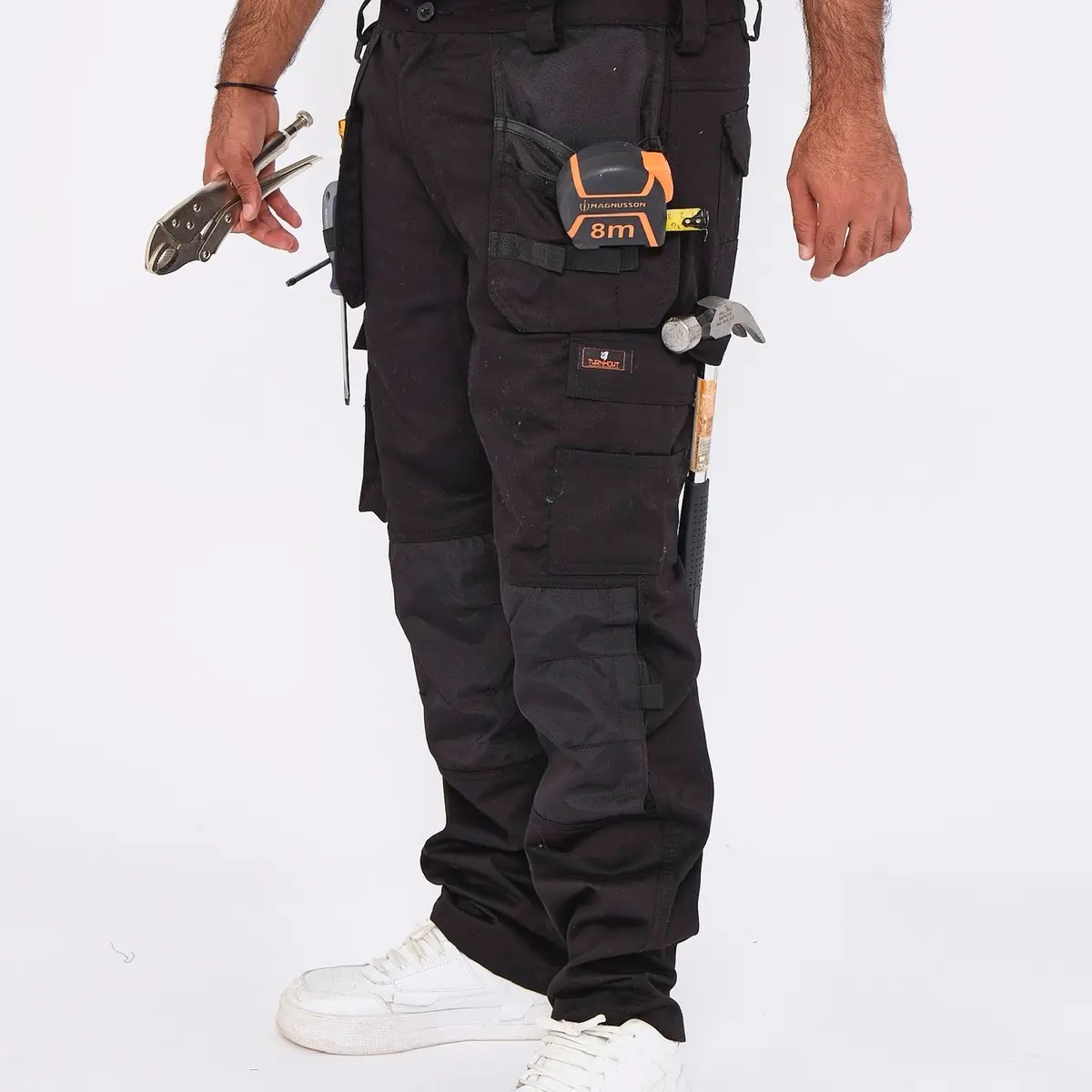 Freshoo Durable Long Lasting Trouser With Plenty Of Pockets And Knee Pad Pocket Menswear Pants Outdoor Beige Plain
