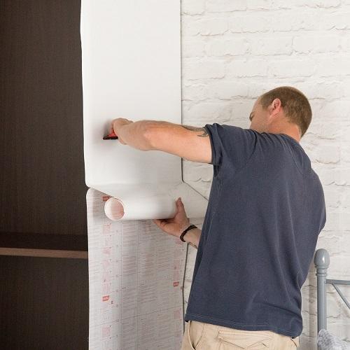 Dc fix GLOSSY WHITE  Sticky Back Plastic, Self Adhesive Vinyl, Kitchen Wrap for DIY Projects Decor Decorative 2