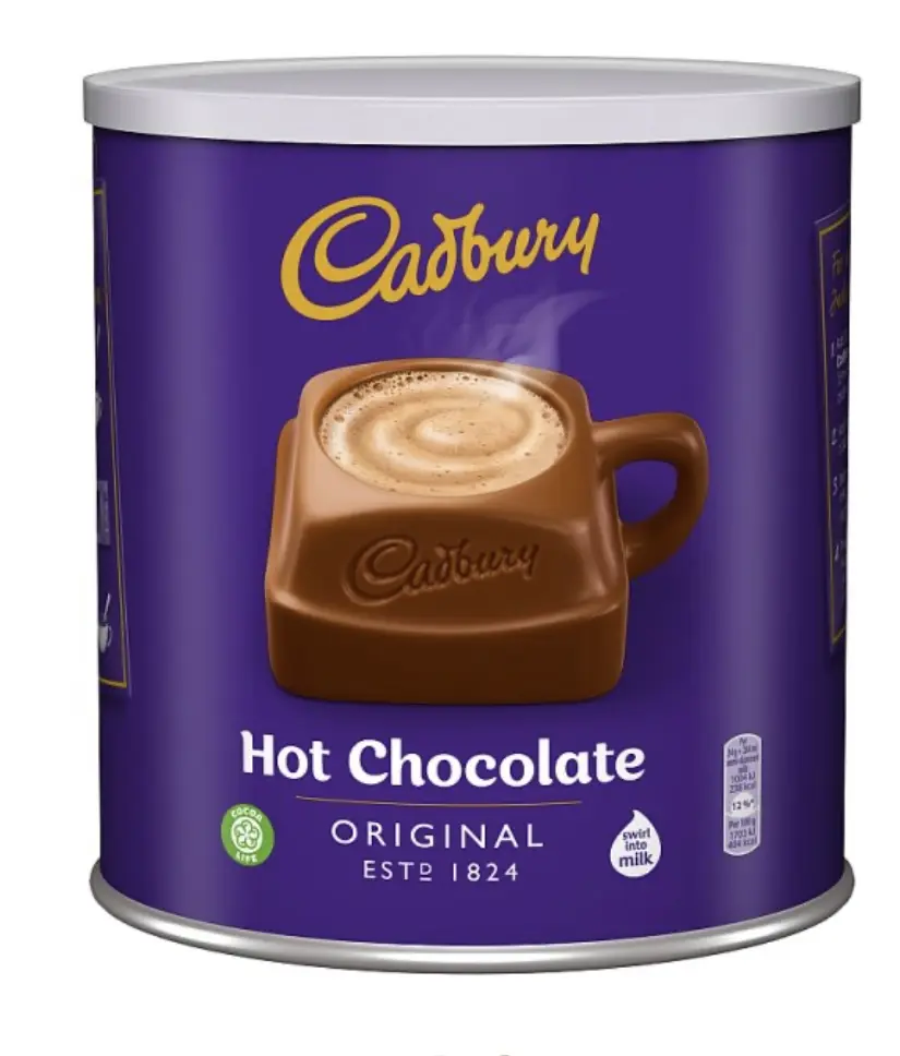 Cadbury Original Drinking Hot Chocolate Large Tub 2KG (Pack of 1 Milk Beverage Sugar Cocoa