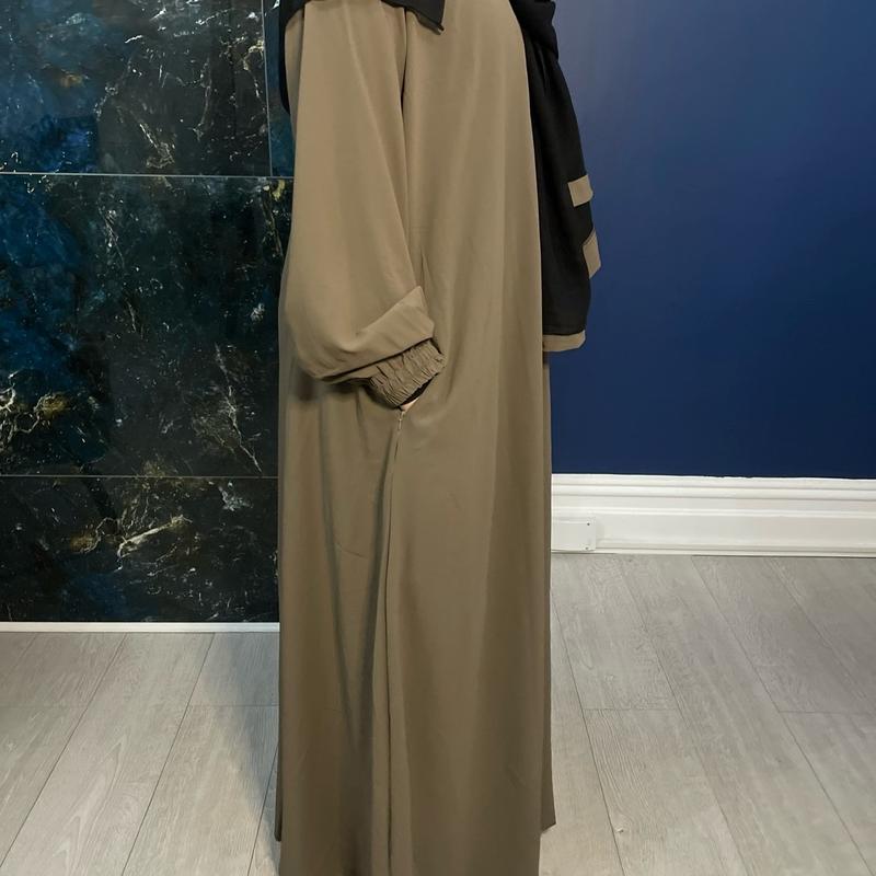 Dark brown & Light Brown Abaya 6