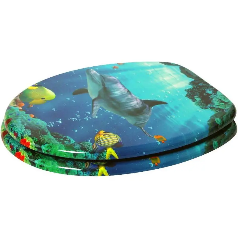 Close Toilet Seat, Wide Choice of New Toilet Seats, Stable Hinges, Easy to Mount (Dolphin) 2