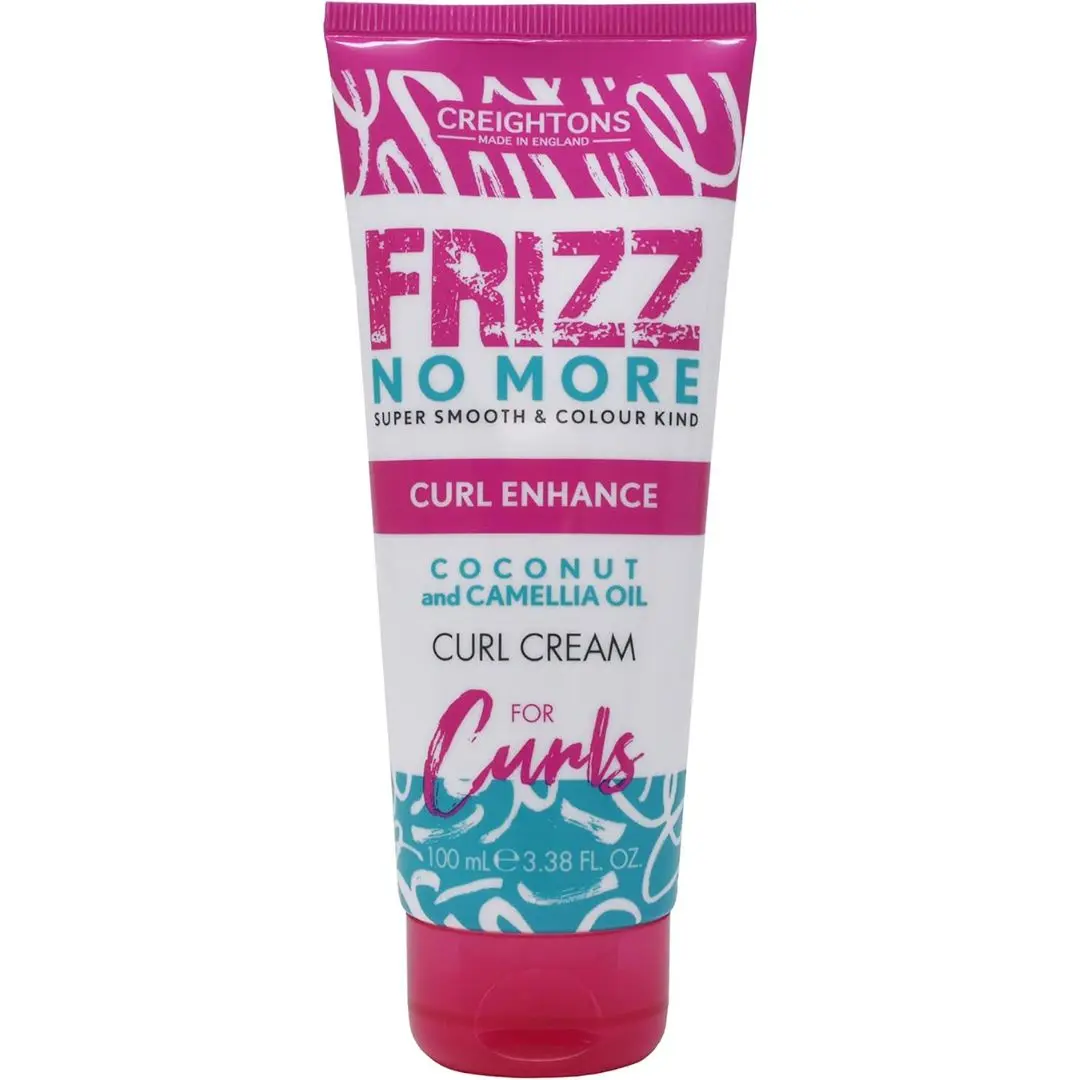Frizz No More Curl Enhance Curl Cream 100ml – Reduces Frizz, Defines Curls & Adds Glossy Shine with Coconut & Camellia Oil | Humidity Defence, Colour-Kind, All Hair Types Gel Haircare