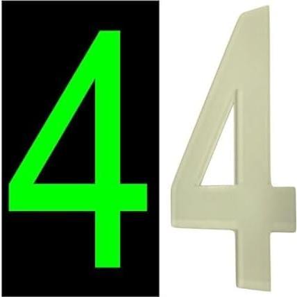 Door Numbers 3D Acrylic Luminous House Numbers Glow in the Dark Stick On Self Adhesive Home Signs Hotel Office Appartments Mailbox Outdoor 6cm 7