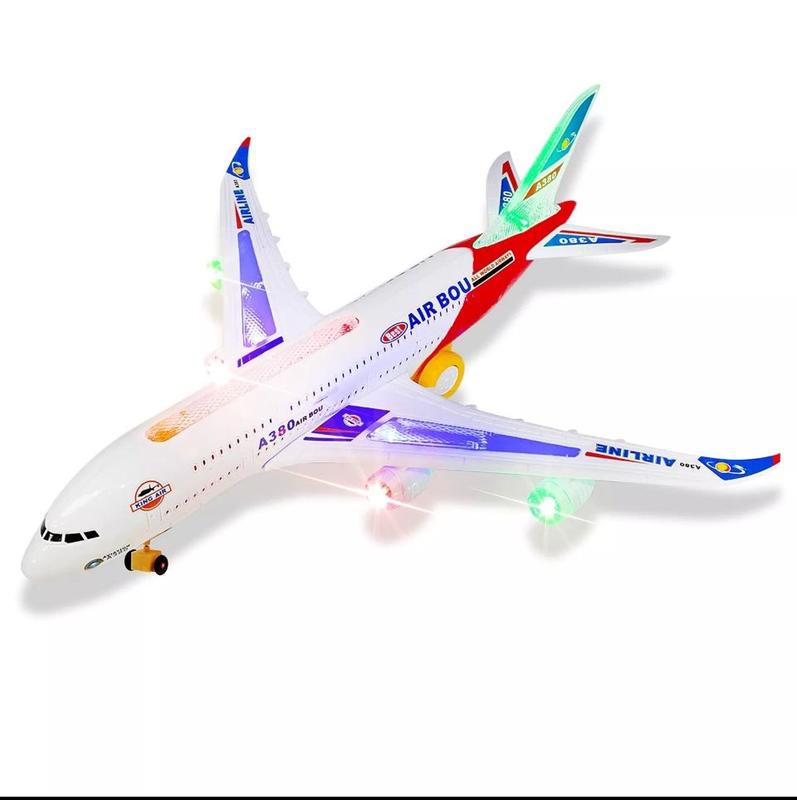Airplane A380 Kids Electric Light & Sound Bump & Go Toy - Perfect Xmas Gift 3