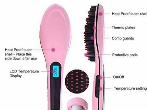 Fast Heated Electric Straight Hair Comb Beard Straightner Brush Men Women Gift Straightener Comfort 4
