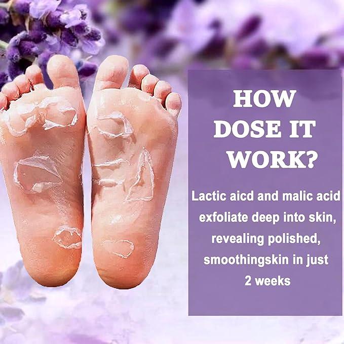 Foot Peel Mask 2 Pack, Foot Mask Callus Remover - Repair Heels & Removes Dry Dead Skin for Baby Soft Feet - Exfoliating Foot Peeling Mask for Hard Skin - Peeling 3