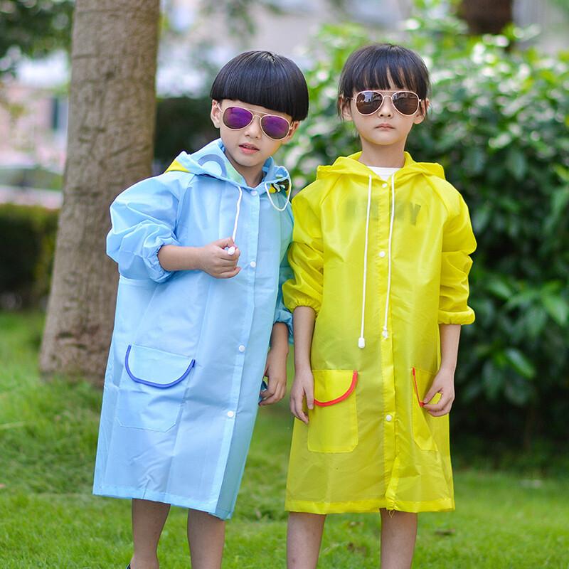 Hooded Jacket Rain Coat Nursery Children Raincoat Kids Poncho Cute Pink Yellow 1