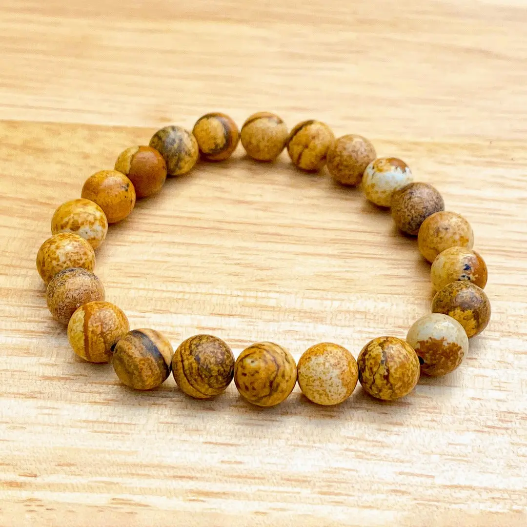 Picture Jasper 8mm Beaded Healing Bracelet  ( 528664 )
