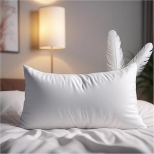 Hotel Quality Down Pillows Side Sleeper Bounce Back Bed Pillow Quick rebound, Dust Proof Resistant Premium Filled Pillows Medium Support Comfortable Duck Feather Bed for Front, Back and Side Sleepers Machine Washable Hypoallergenic of Standard Size, White