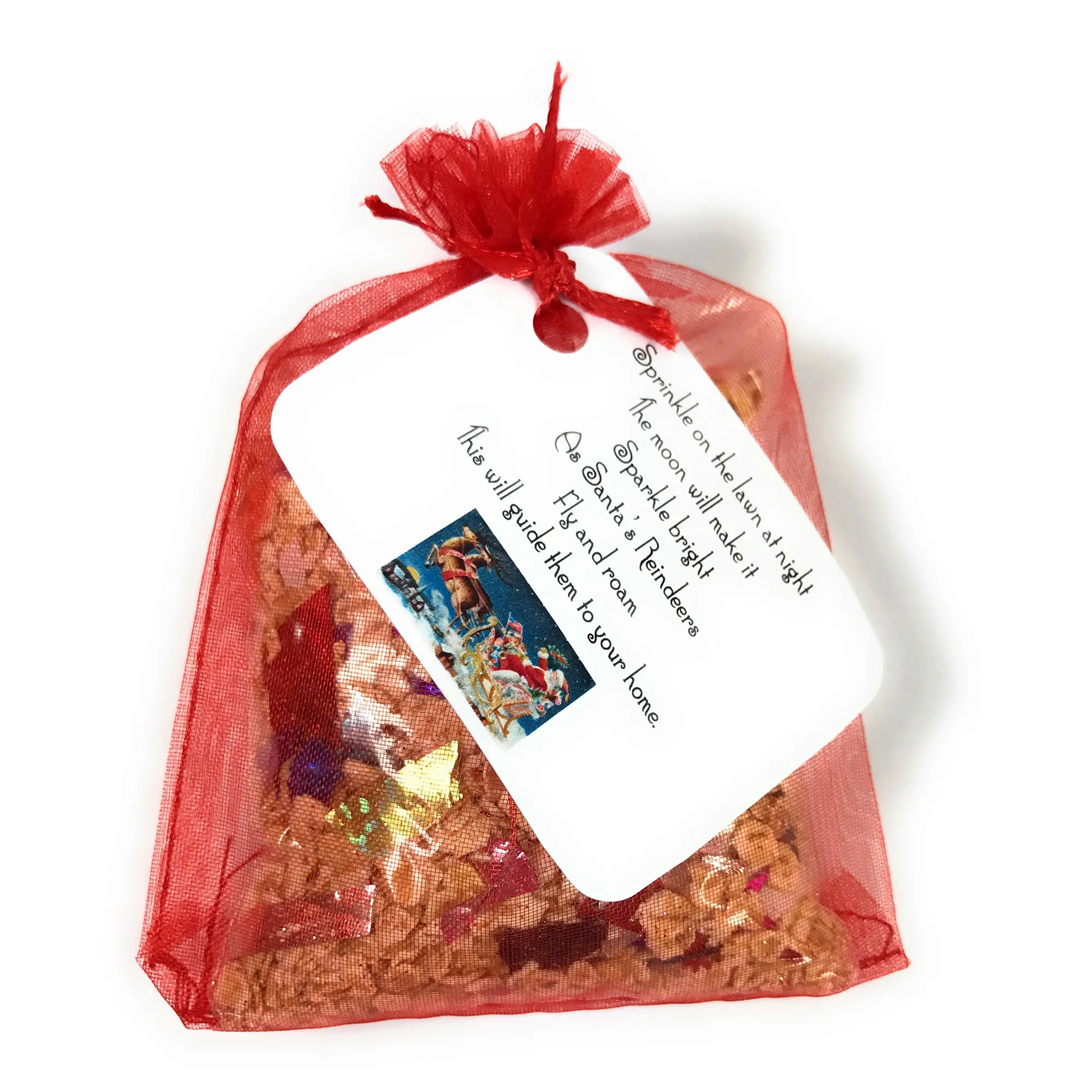 Libby's Market Place For Children Reindeer Food Reindeer Dust with Organza Gift Bag (Available in Set of 2, 3, 4) (Individual)