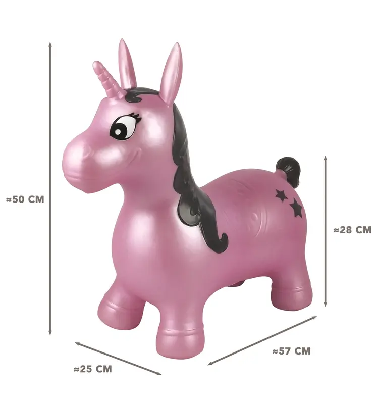Inflatable Jumping Unicorn - Pink 4