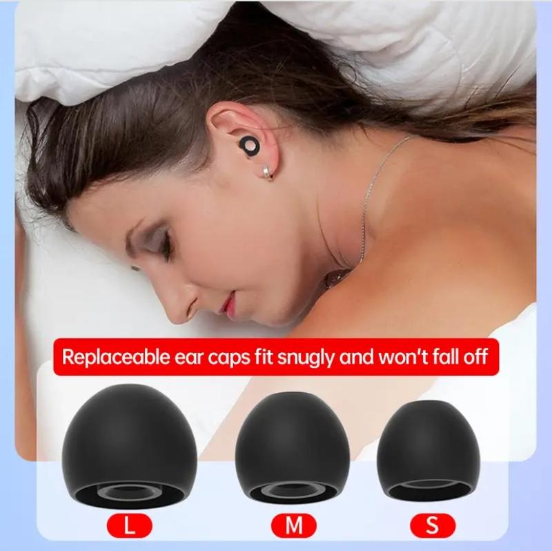 LOOP STYLE Black Comfortable Light Soft Reusable Silicon Earplugs Set with Travel Case for Sleep, Work, and Conversation Silicone Teens 3