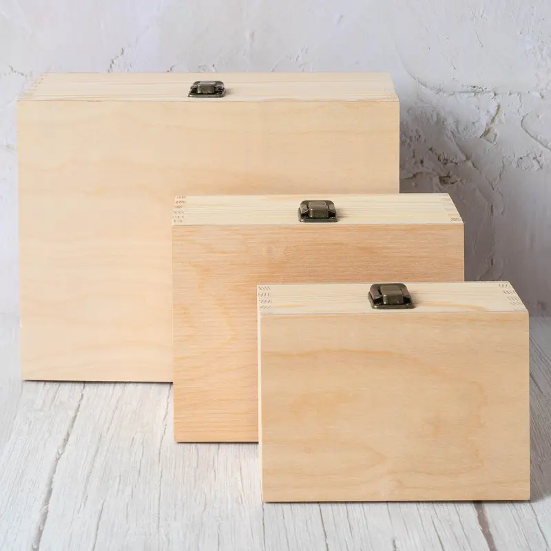 Personalised New Baby Heart Large Wooden Memory Box 4