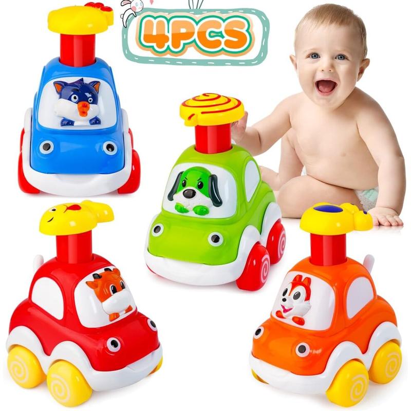 Toddler Toy Cars, Amy&Benton Car 1 year old，Baby Toy Car Assorted 4PCS Press & Go Toy Car Gifts for Baby Boys 1 2 Years Old 7