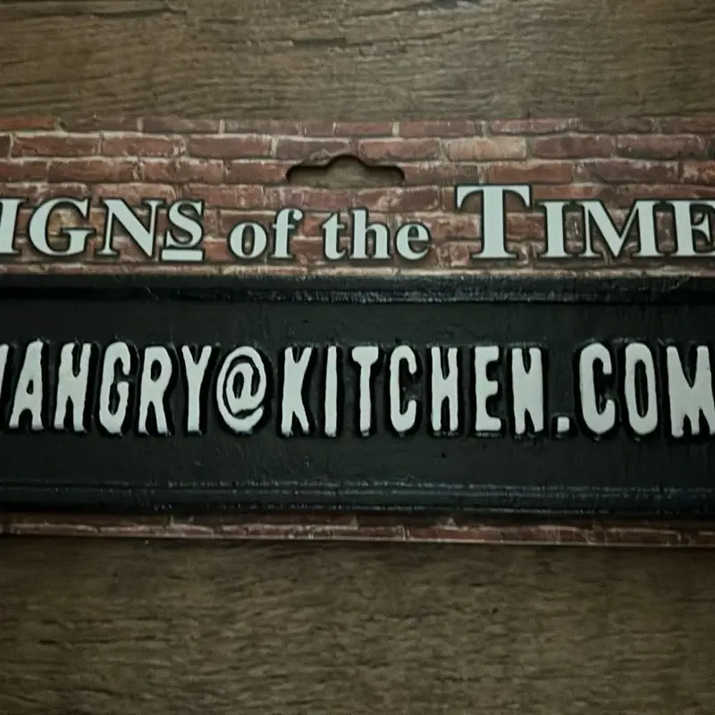 Hangry@kitchen Metal Sign for Kitchen Decor - Hanging