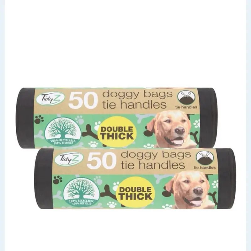 TidyZ 400 Doggy Bags Tie Handles 0