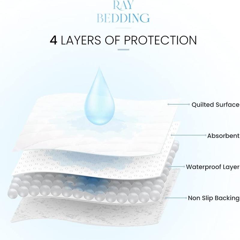 Waterproof Mattress Protector Pad with Extra Deep 30cm Pockets for Secure Fit,Microfiber Material Hypoallergenic, Noiseless,Super Soft Matress Protector Wrinkle Free, Machine Washable Mattress Cover  White. Single,4Ft/Small Double,Double,King,Super King 2