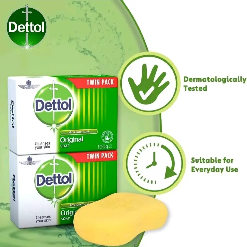 12x 100g Dettol Soap Bar Original Antibacterial Bar Soap Anti Bacterial Hand Wash Body Wash Body Care Skin Care Comfort Cleanser Cleansing Expire 09/2025 3