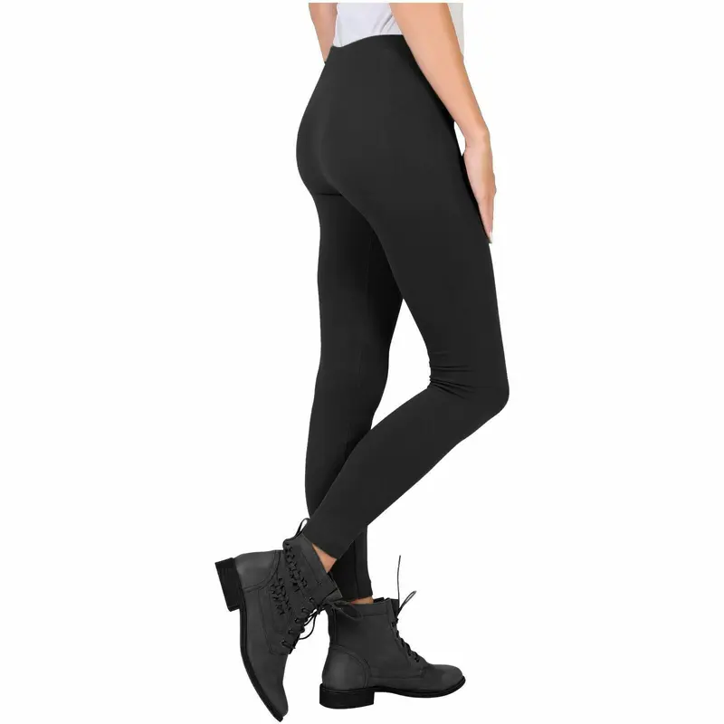 Ladies Thermal Leggings Fleece Lined Black 4.9 TOG Winter Warm Bottoms - Womenswear Comfortable Garment Polyester Spandex Polyester Spandex Thick Top Yarn Warmer Basic Minimalist 0