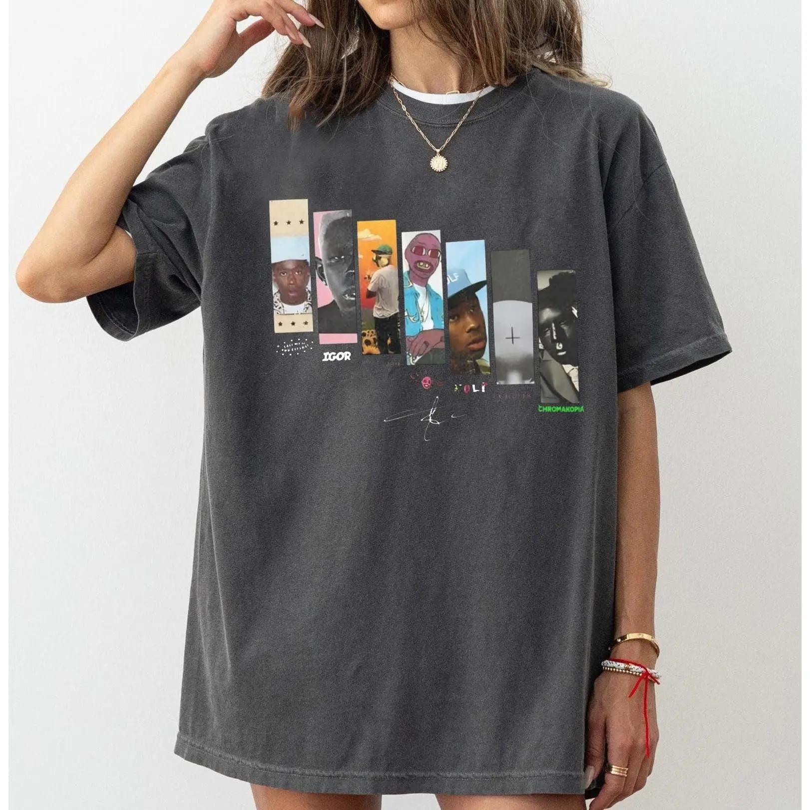 Tyler The Creator All Albums Vintage T Shirt Unisex Music Tour Graphic Tee Gift for Fans