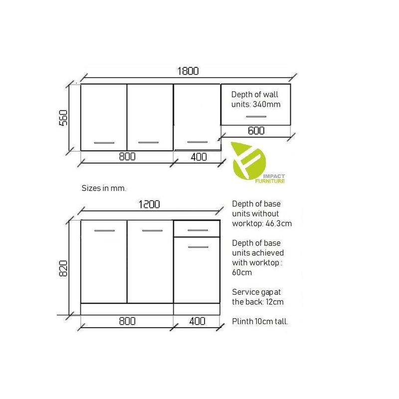 Kitchen Cabinet Set 5 Unit Sonoma Oak Cupboards Worktop Franke Sink Modern Nela 4