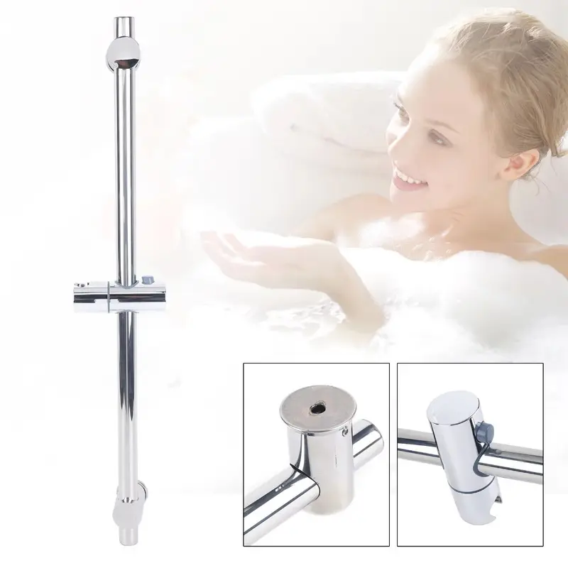 Adjustable 304 Stainless Steel Bathroom Tool 25.98in Sprinkler Lifting Rod Shower Slide Bar 3