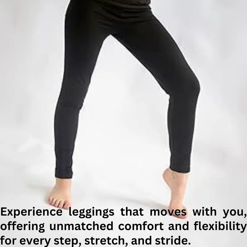Panzy Girls Plain Stretchy Cotton Leggings - Pack of 3, Ages 5-13 viral  leggings solid minimalist 4