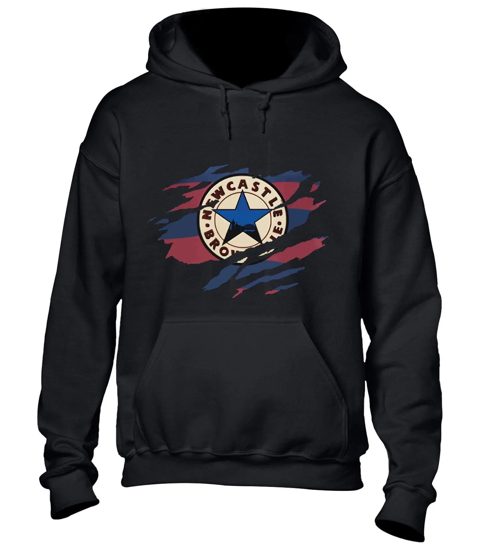 Retro Football Kit 17 Hoodie Hoody Unisex Funny Newcastle Classic United 90's Fan Soccer Terraces The Magpies Present Gift Idea Dad Hoodie sweatshirt and t-shirt