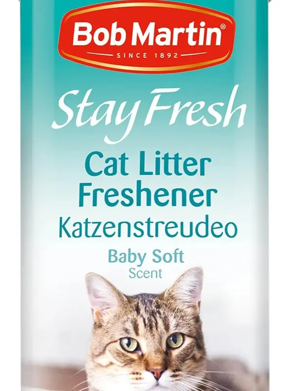Bob Martin Cat Litter Freshener Powder, Baby Soft Scent - Effective Odour Control for Longer Lasting Freshness, Made in the UK (400g) (Packaging can vary) 0