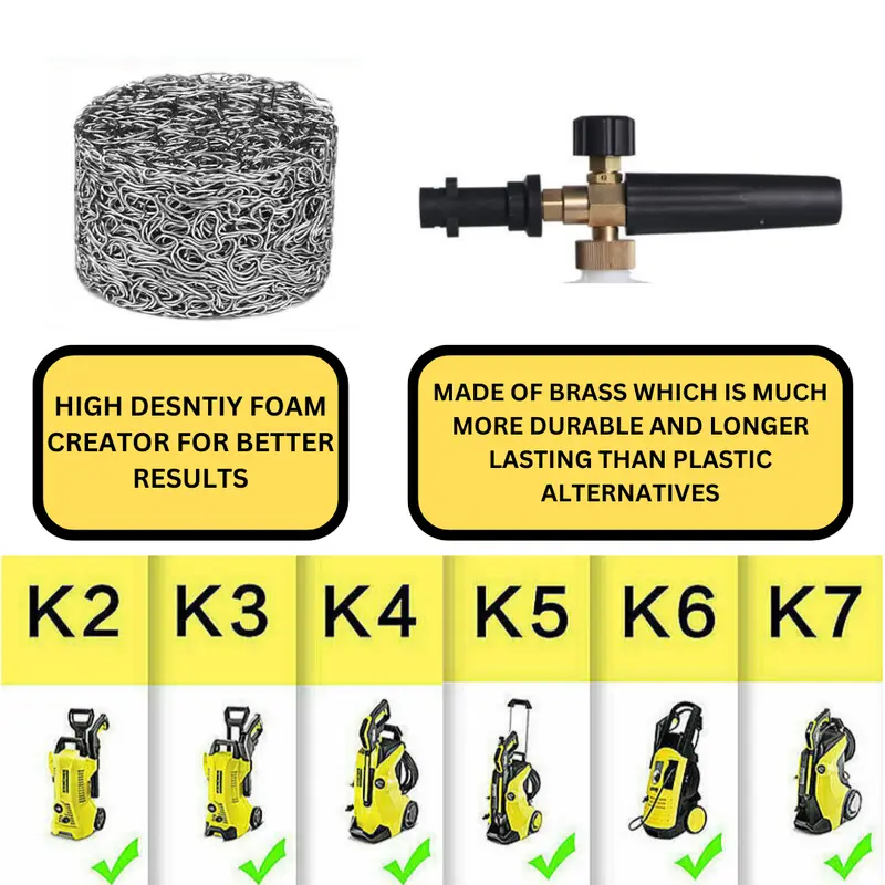 Snow Foam Lance Gun For Karcher K2-K7 Cannon Car Pressure Washer Washing Bottle pressurewasher spraybottle For highpressure washing 5