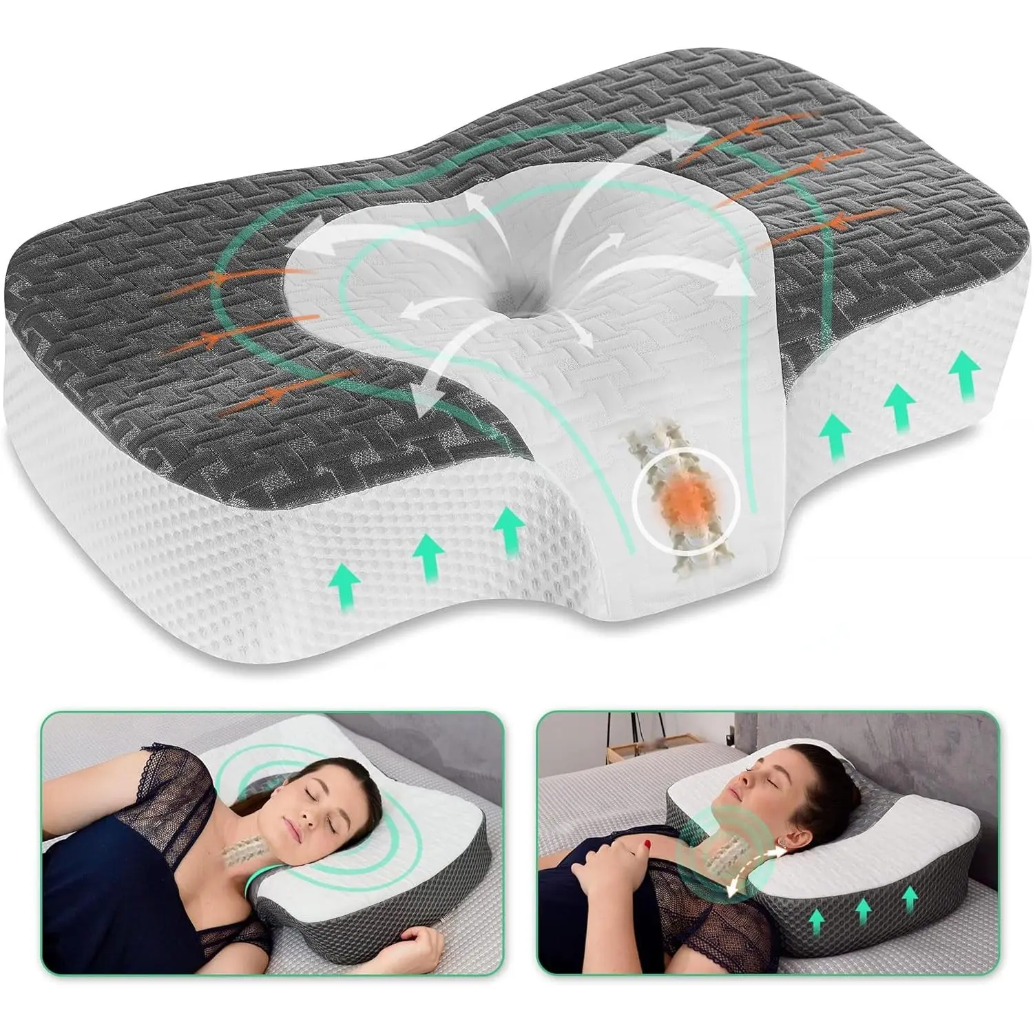 2025 New Upgrade Memory Foam Pillow-  Deep Sleep Pillow, Prime Supportive Washable Hypoallergenic Pillow