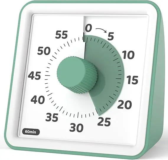 Visual Timer for Kids, 60 Minute Visual Countdown Timer Clock for kids Pomodoro Timer for Classroom Teaching Cooking 7