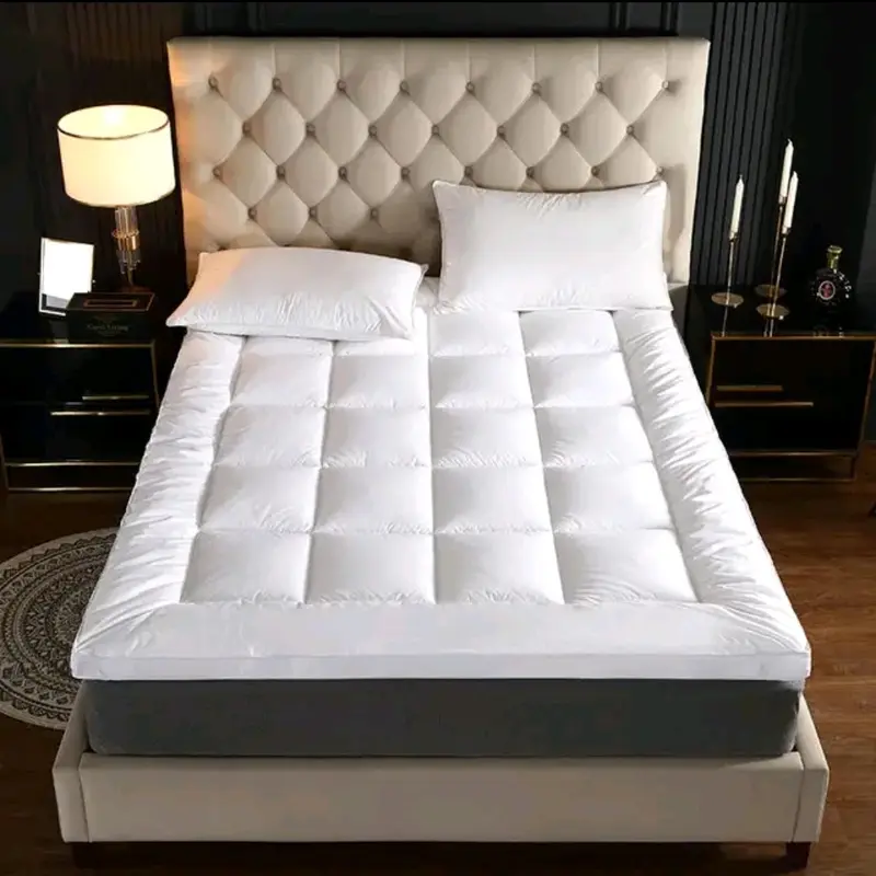 Hotel Quality Mattress Topper 10cm Deep Extra Thick Luxury - Cooling & Anti-Allergy, Elasticated Corner Straps, Single Double King Super King Sizes 4