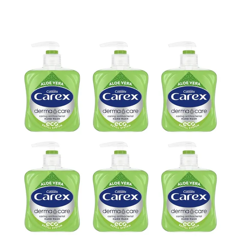 6 x Carex Aloe Vera & Eucalyptus Handwash 250ml 0