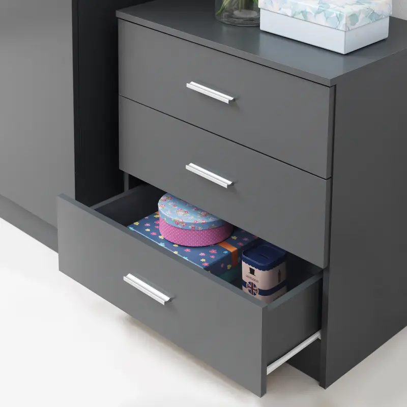Modern Chest of Drawers for Bedroom Storage in 4 Colours - Metal Handles 4