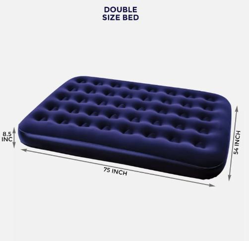 Double Flocked Camping Airbed Inflatable Mattress Blow Up Air Bed 3