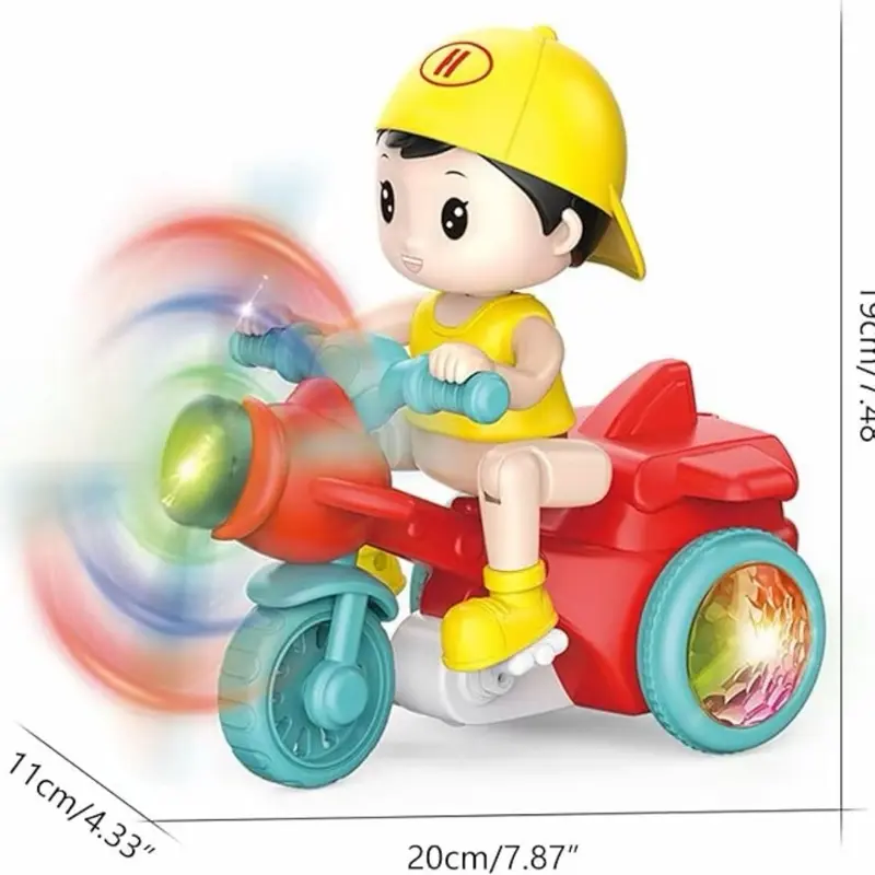 Tricycle Electric 360° Rotation Cartoon Toy Car Music LED Lighting Kids Toy Boy Girl Easter - Birthday - Christmas Gift Electric Tricycle Toy Electric Tricycle Electric Stunt Tricycle 360 Rotation Toy 2
