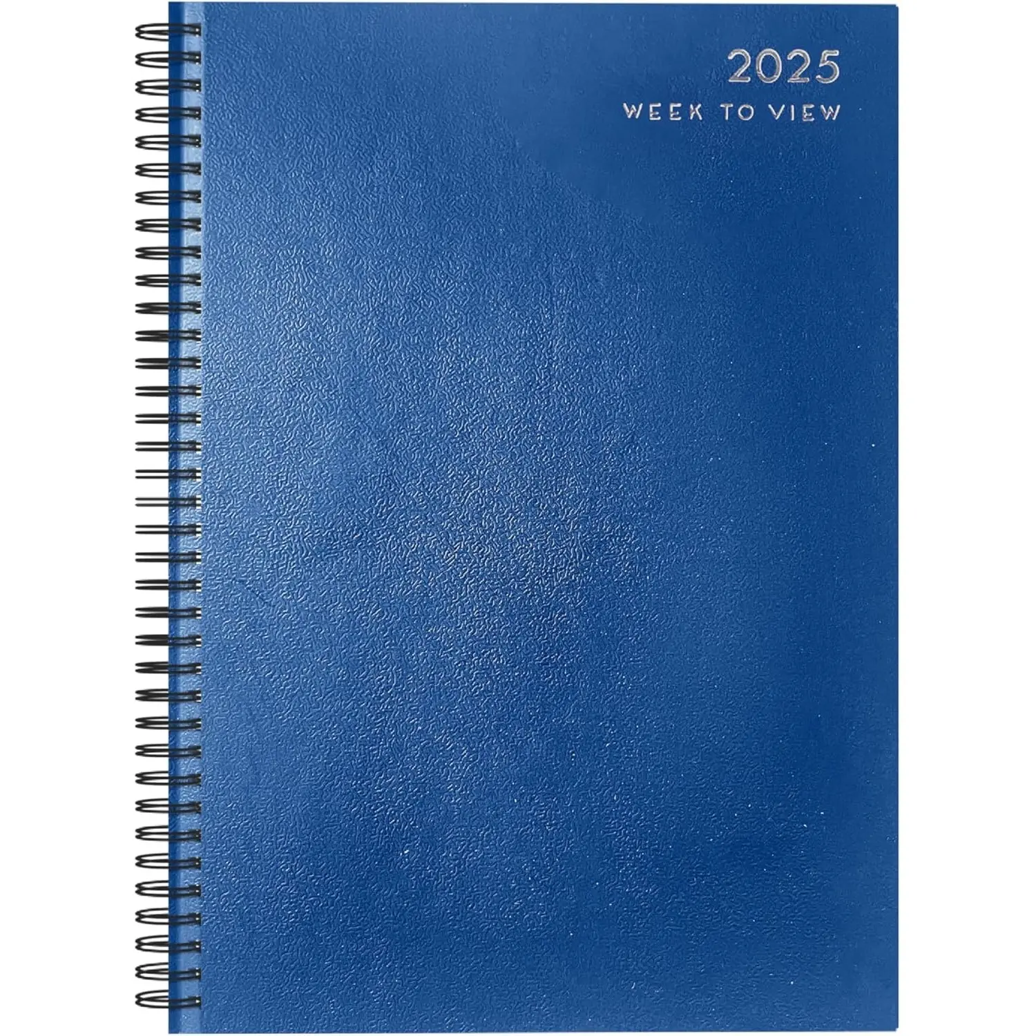 2025 A5 Spiral Bound Week To View Diary Hard Backed Daily Planner Blue A5 Diaries By MantraRaj