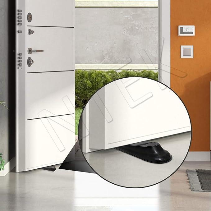 5-Pack Door Stop Stoppers Wedges - Black, Non-Slip Design 5