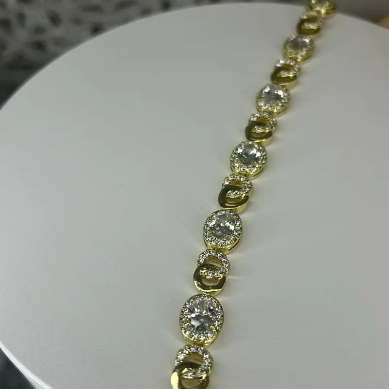 Radient Circle 14k Plated Bracelet for Women 4