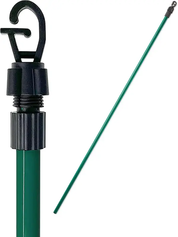 2x Telescopic Washing Line Prop Pole Clothesline Heavy Duty Home Garden Washing Line Dry Clothes Drying Airer Support Clothes Line Pole Galvanised Laundry Washing Line Poles Extenedable to 2.4M Pack of 2 1